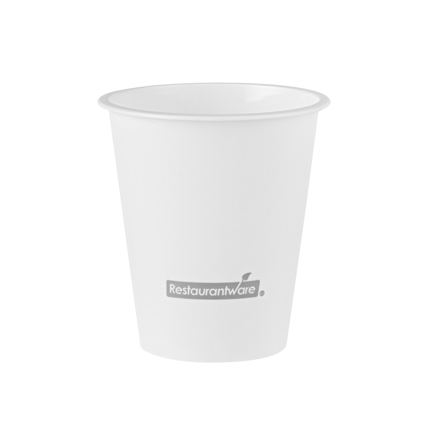 Bev Tek 12 oz Round Matte White Plastic Hot / Cold Drinking Cup - 3 1/2" x 3 1/2" x 4" - 100 count box
