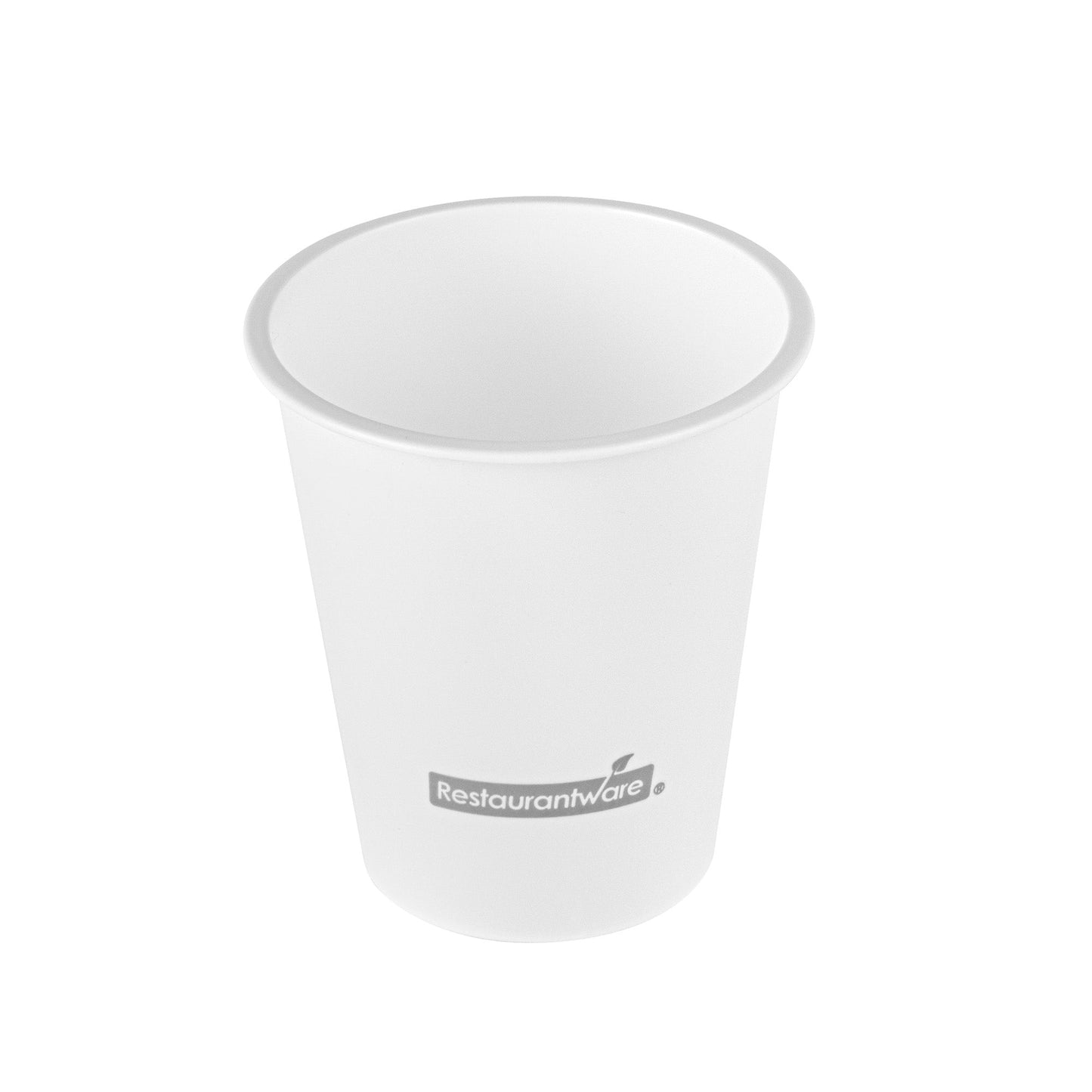 Bev Tek 12 oz Round Matte White Plastic Hot / Cold Drinking Cup - 3 1/2" x 3 1/2" x 4" - 100 count box
