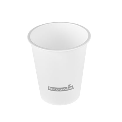 Bev Tek 12 oz Round Matte White Plastic Hot / Cold Drinking Cup - 3 1/2" x 3 1/2" x 4" - 100 count box