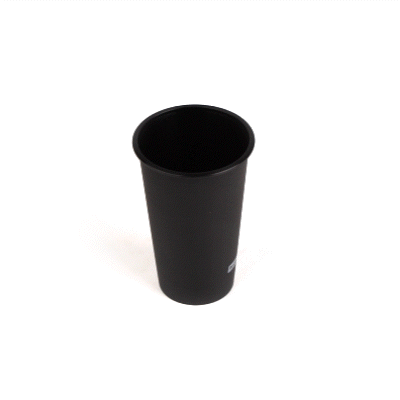 Bev Tek 16 oz Round Matte Black Plastic Hot / Cold Drinking Cup - 3 1/2" x 3 1/2" x 5 1/4" - 100 count box