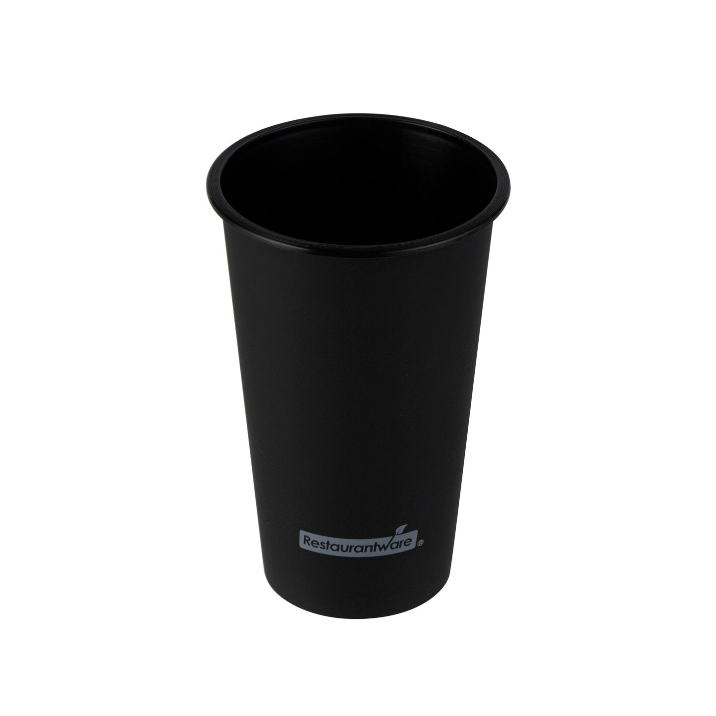 Bev Tek 16 oz Round Matte Black Plastic Hot / Cold Drinking Cup - 3 1/2" x 3 1/2" x 5 1/4" - 100 count box