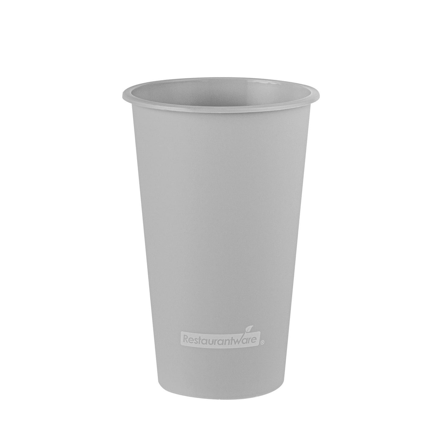 Bev Tek 16 oz Round Matte Gray Plastic Hot / Cold Drinking Cup - 3 1/2" x 3 1/2" x 5 1/4" - 100 count box