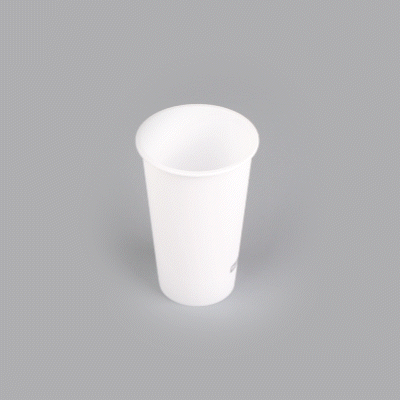 Bev Tek 16 oz Round Matte White Plastic Hot / Cold Drinking Cup - 3 1/2" x 3 1/2" x 5 1/4" - 100 count box