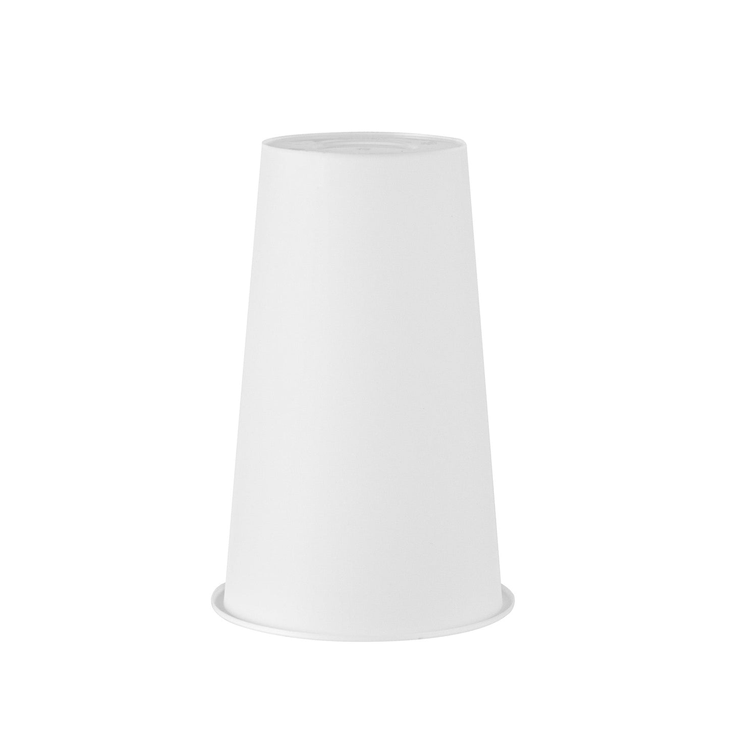 Bev Tek 16 oz Round Matte White Plastic Hot / Cold Drinking Cup - 3 1/2" x 3 1/2" x 5 1/4" - 100 count box