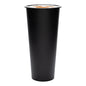 Bev Tek 24 oz Round Matte Black Plastic Hot / Cold Drinking Cup - 3 1/2" x 3 1/2" x 7" - 100 count box