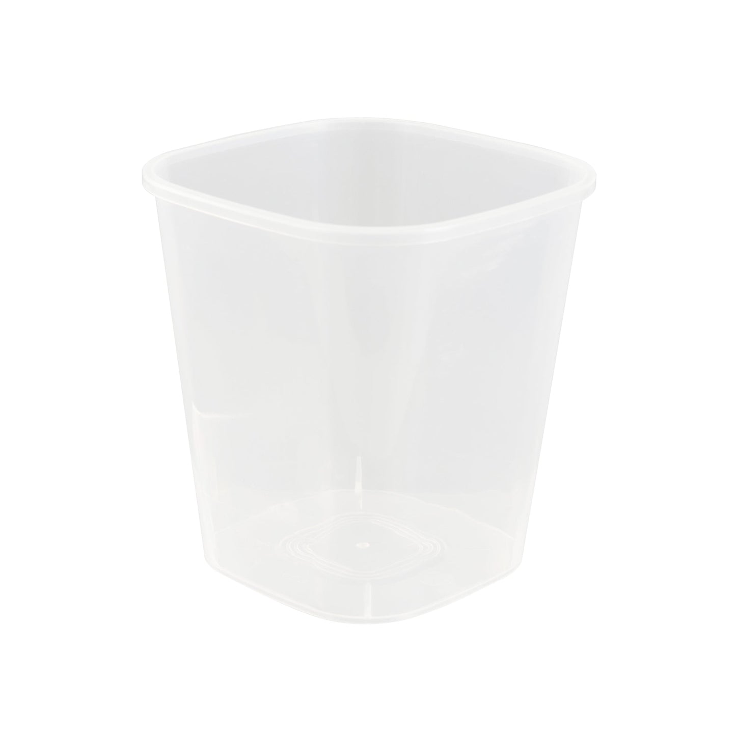 Asporto 17 oz Clear Plastic Salad To Go Cup - with Clear Lid and Fork - 3 1/2" x 3 1/2" x 4" - 100 count box