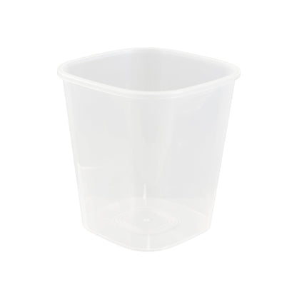 Asporto 17 oz Clear Plastic Salad To Go Cup - with Clear Lid and Fork - 3 1/2" x 3 1/2" x 4" - 100 count box