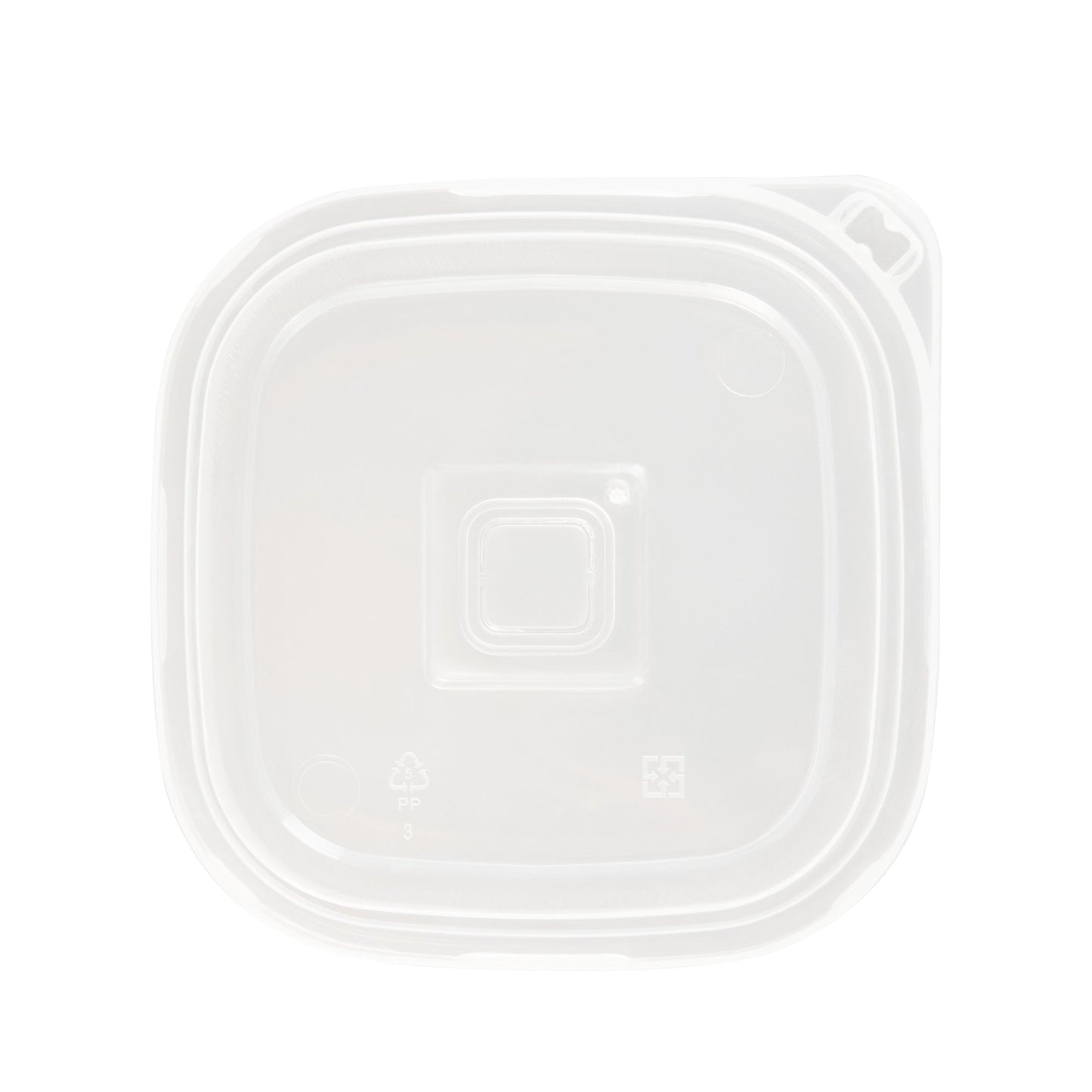 Asporto 17 oz Clear Plastic Salad To Go Cup - with Clear Lid and Fork - 3 1/2" x 3 1/2" x 4" - 100 count box