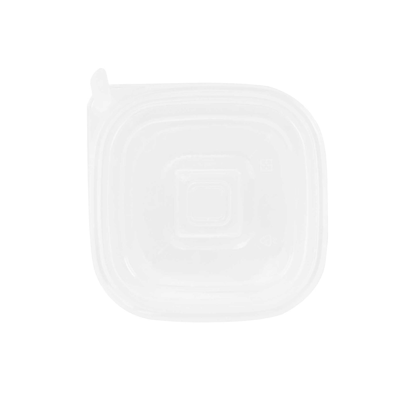 Asporto 24 oz Clear Plastic Salad To Go Cup - with Clear Lid and Fork - 2 3/4" x 2 3/4" x 5 3/4" - 100 count box