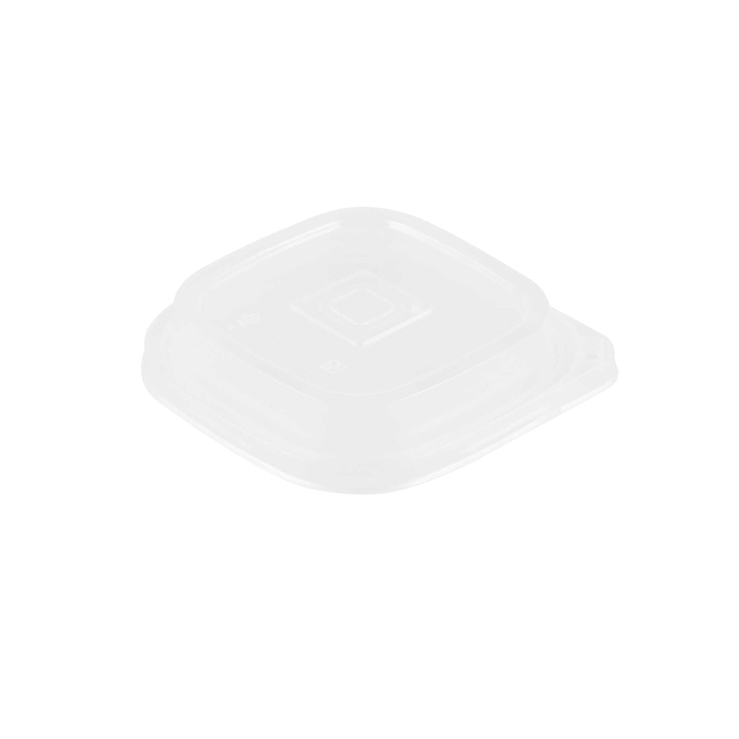 Asporto 24 oz Clear Plastic Salad To Go Cup - with Clear Lid and Fork - 2 3/4" x 2 3/4" x 5 3/4" - 100 count box