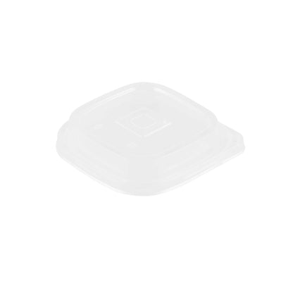 Asporto 24 oz Clear Plastic Salad To Go Cup - with Clear Lid and Fork - 2 3/4" x 2 3/4" x 5 3/4" - 100 count box