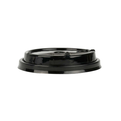 Bev Tek Black Plastic 2-in-1 Straw or Sip Coffee Cup Lid - Fits 8, 12, 16 and 20 oz - 100 count box