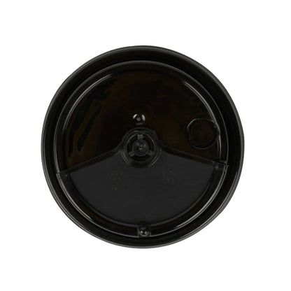 Bev Tek Black Plastic 2-in-1 Straw or Sip Coffee Cup Lid - Fits 8, 12, 16 and 20 oz - 100 count box