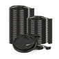 Bev Tek Black Plastic Pop Lock Coffee Cup Lid - Fits 8, 12, 16 and 20 oz - 100 count box