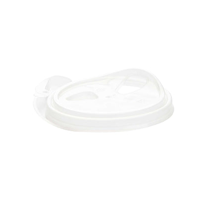 Bev Tek Clear Plastic Pop Lock Hot / Cold Drinking Cup Lid - Fits 12, 16 and 24 oz - 100 count box
