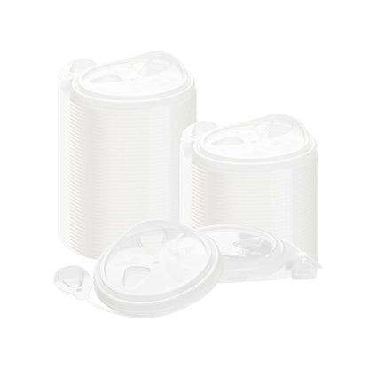 Bev Tek Clear Plastic Pop Lock Hot / Cold Drinking Cup Lid - Fits 12, 16 and 24 oz - 100 count box