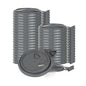 Bev Tek Gray Plastic Pop Lock Coffee Cup Lid - Fits 8, 12, 16 and 20 oz - 100 count box