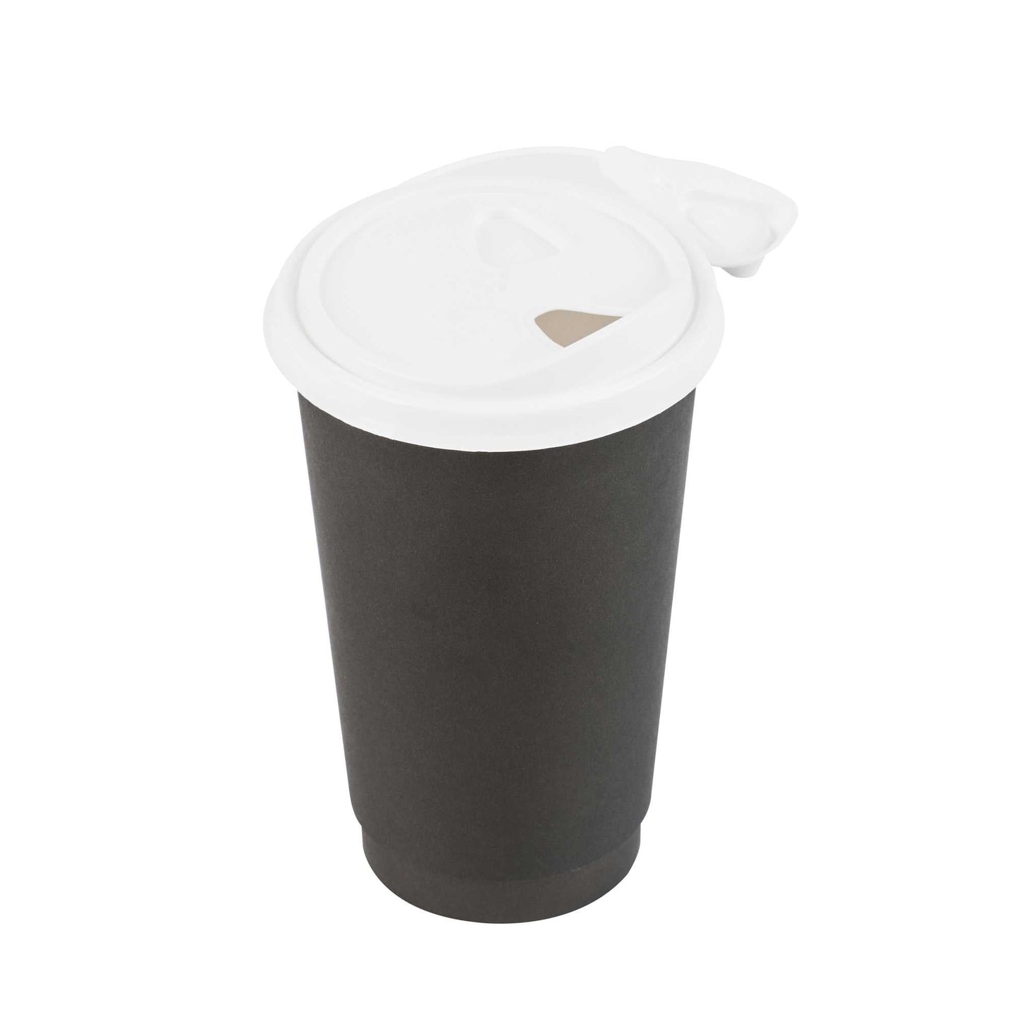 Bev Tek White Plastic Pop Lock Coffee Cup Lid - Fits 8, 12, 16 and 20 oz - 100 count box