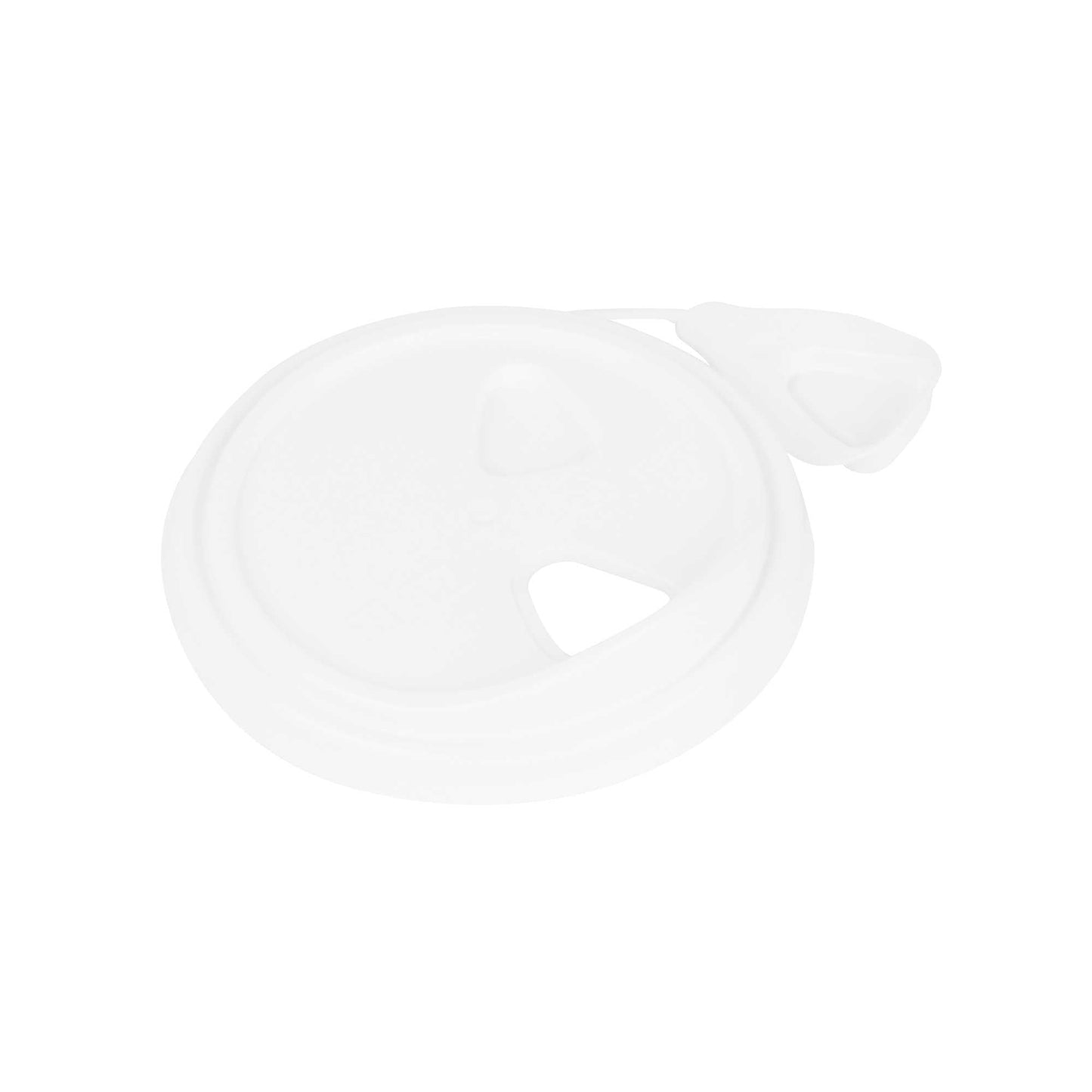 Bev Tek White Plastic Pop Lock Coffee Cup Lid - Fits 8, 12, 16 and 20 oz - 100 count box