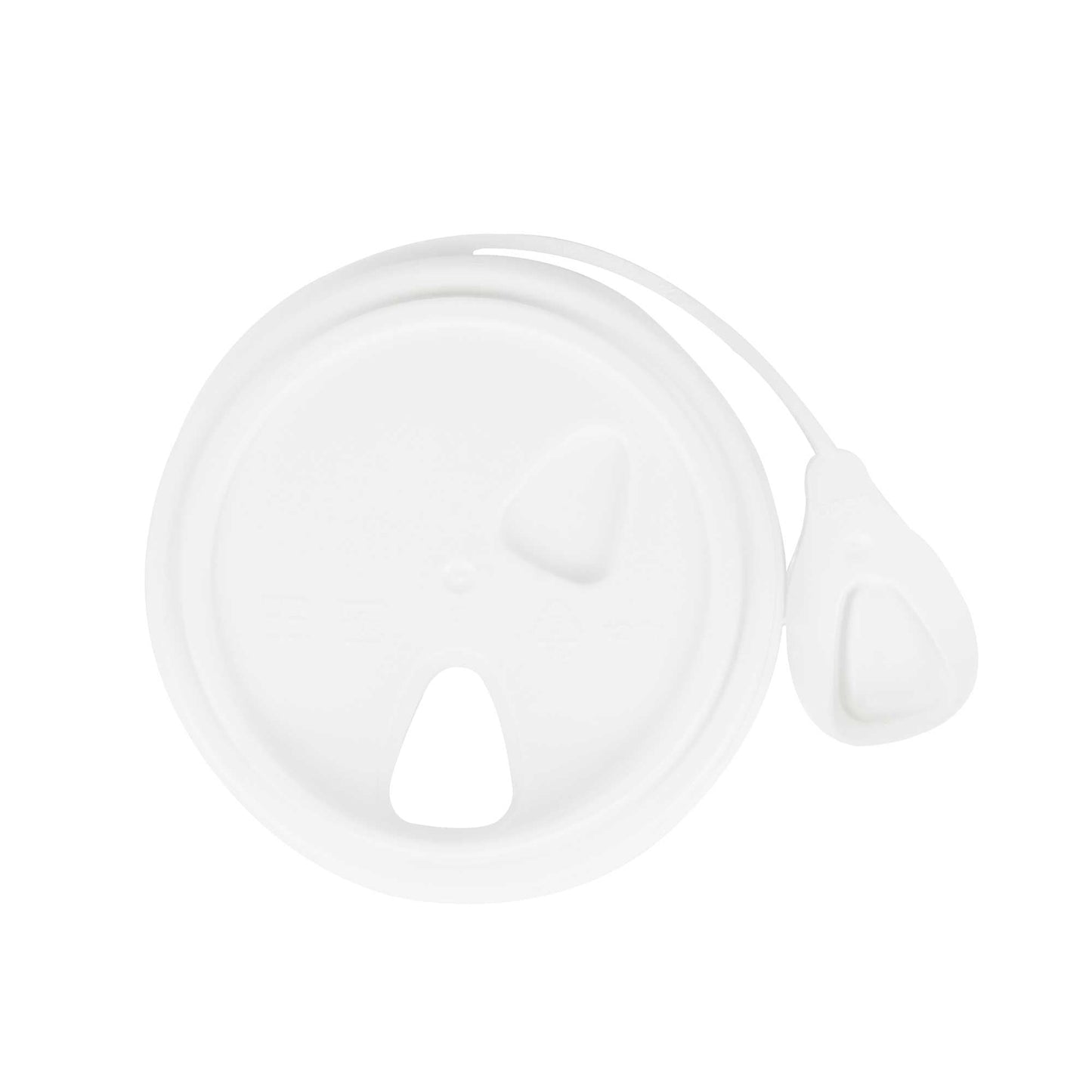 Bev Tek White Plastic Pop Lock Coffee Cup Lid - Fits 8, 12, 16 and 20 oz - 100 count box