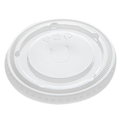 Visage Round Clear Plastic Flat Lid - Fits 9, 12 and 16 oz - 1000 count box