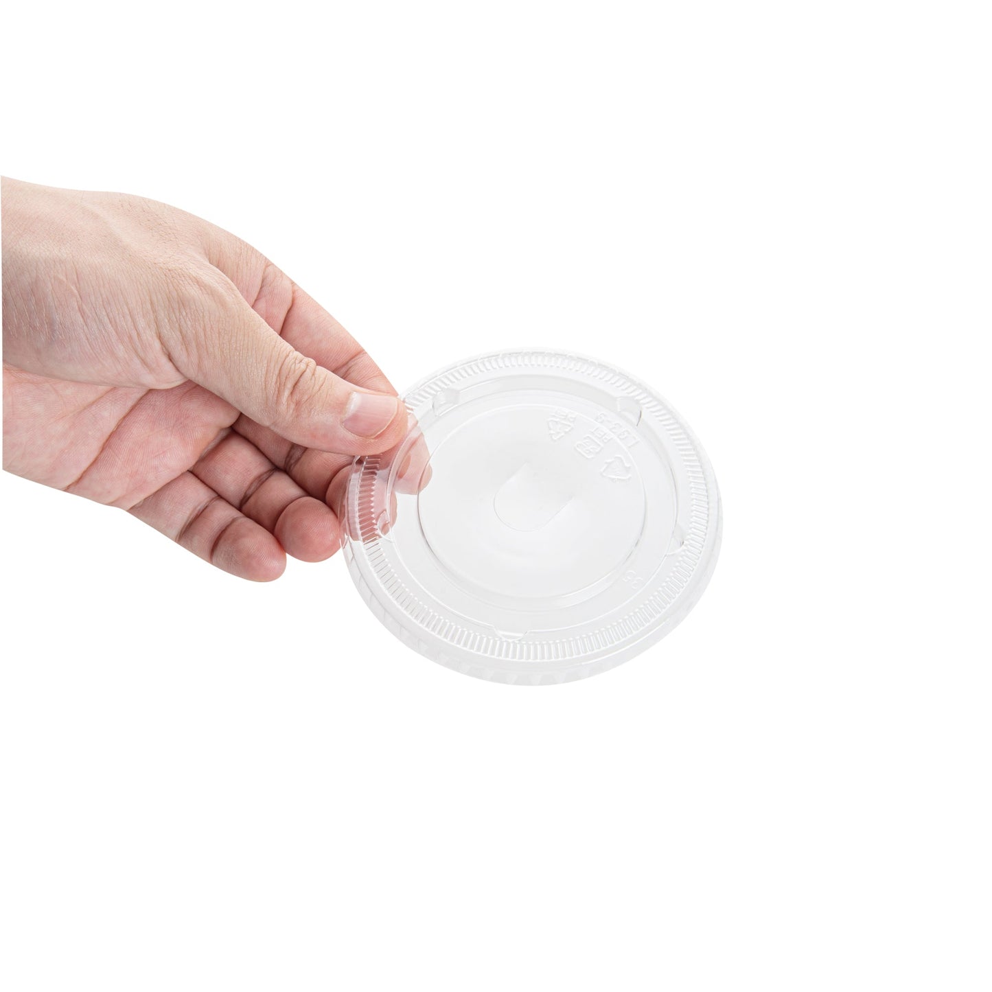 Visage Round Clear Plastic Flat Lid - Fits 9 / 12 / 16 oz - 100 count box