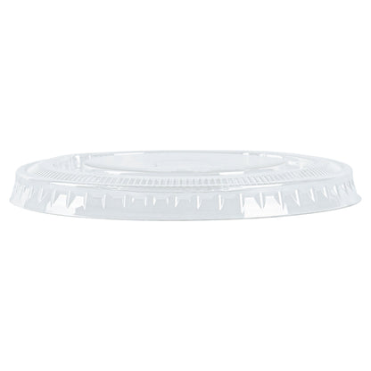 Visage Round Clear Plastic Flat Lid - Fits 9 / 12 / 16 oz - 100 count box