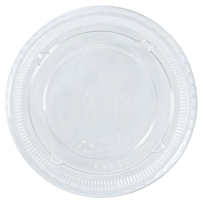 Visage Round Clear Plastic Flat Lid - Fits 9 / 12 / 16 oz - 100 count box