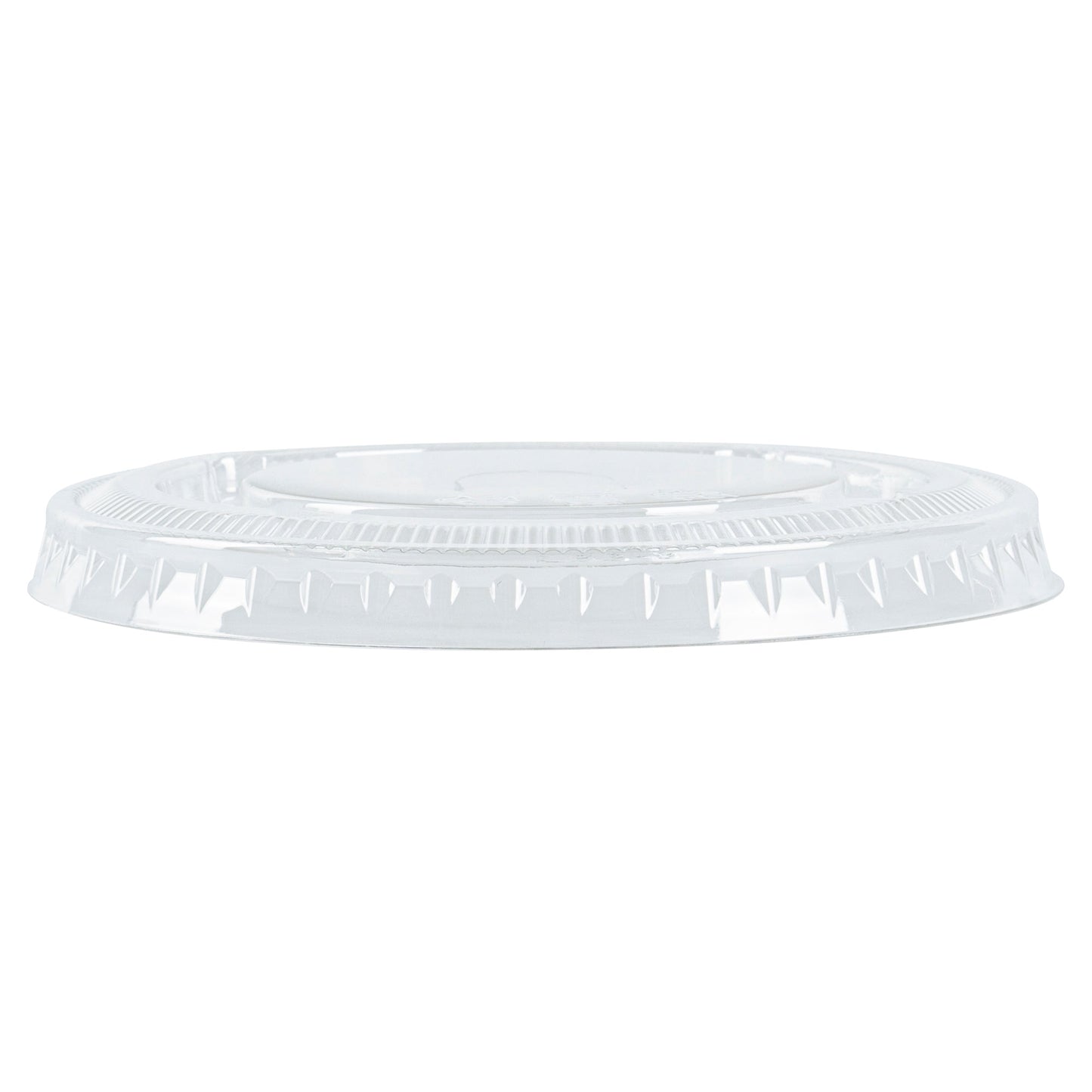 Visage Round Clear Plastic Flat Lid - Fits 9, 12 and 16 oz - 1000 count box