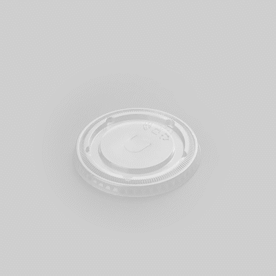 Visage Round Clear Plastic Flat Lid - Fits 9, 12 and 16 oz - 1000 count box