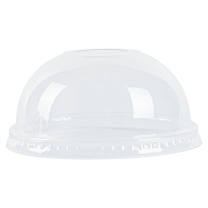 Visage Round Clear Plastic Dome Lid - Fits 9 / 12 / 16 oz - 100 count box