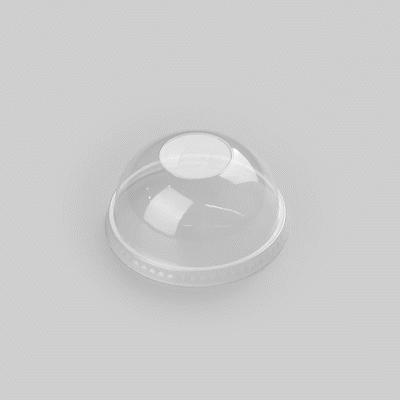 Visage Round Clear Plastic Dome Lid - Fits 9, 12 and 16 oz - 1000 count box