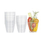 Mini Serve 4 oz Round Clear Plastic Arco Dessert Cup - 2 1/2" x 2 1/2" x 2 1/4" - 20 count box