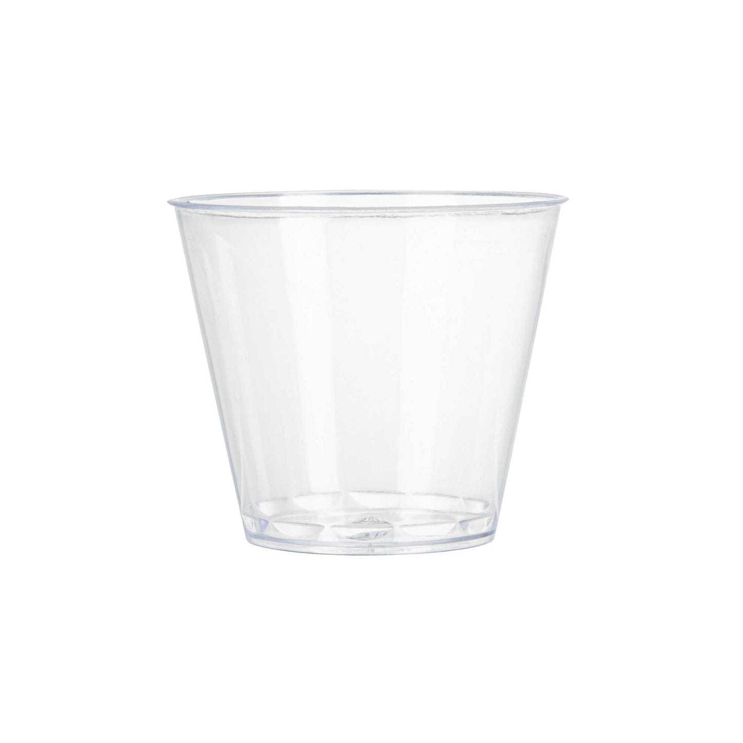 Mini Serve 4 oz Round Clear Plastic Arco Dessert Cup - 2 1/2" x 2 1/2" x 2 1/4" - 20 count box