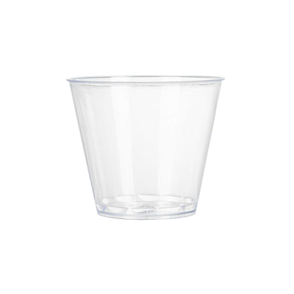Mini Serve 4 oz Round Clear Plastic Arco Dessert Cup - 2 1/2" x 2 1/2" x 2 1/4" - 20 count box