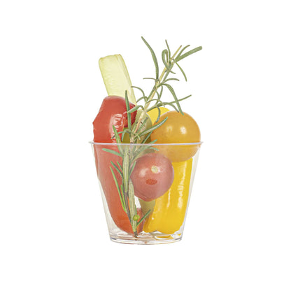 Mini Serve 4 oz Round Clear Plastic Arco Dessert Cup - 2 1/2" x 2 1/2" x 2 1/4" - 100 count box