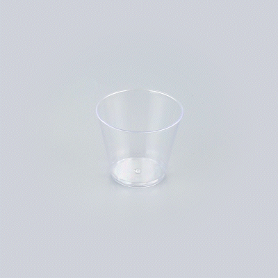 Mini Serve 4 oz Round Clear Plastic Arco Dessert Cup - 2 1/2" x 2 1/2" x 2 1/4" - 100 count box