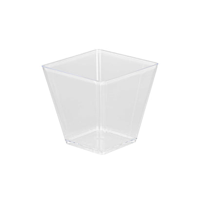 Mini Serve 5 oz Square Clear Plastic Medium Kova Cup - 2 1/2" x 2 1/2" x 2 1/2" - 100 count box