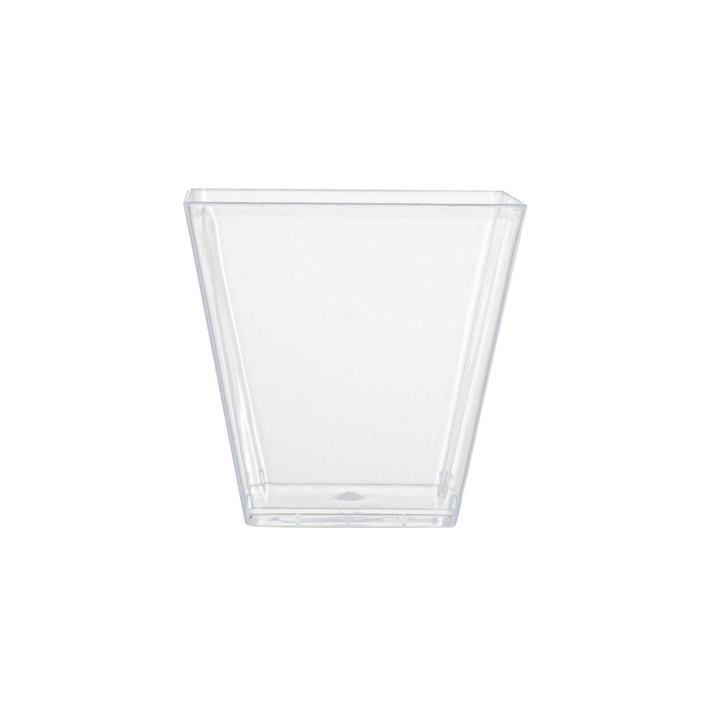 Mini Serve 5 oz Square Clear Plastic Medium Kova Cup - 2 1/2" x 2 1/2" x 2 1/2" - 20 count box