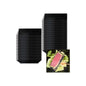 Mini Serve Square Black Plastic Small Modern Plate - 4" x 4" x 1/2" - 100 count box