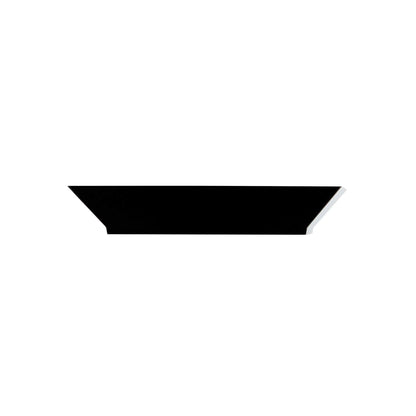 Mini Serve Square Black Plastic Small Modern Plate - 4" x 4" x 1/2" - 20 count box