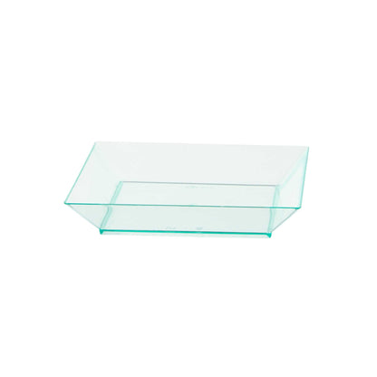 Mini Serve Square Seagreen Plastic Small Modern Plate - 4" x 4" x 1/2" - 20 count box
