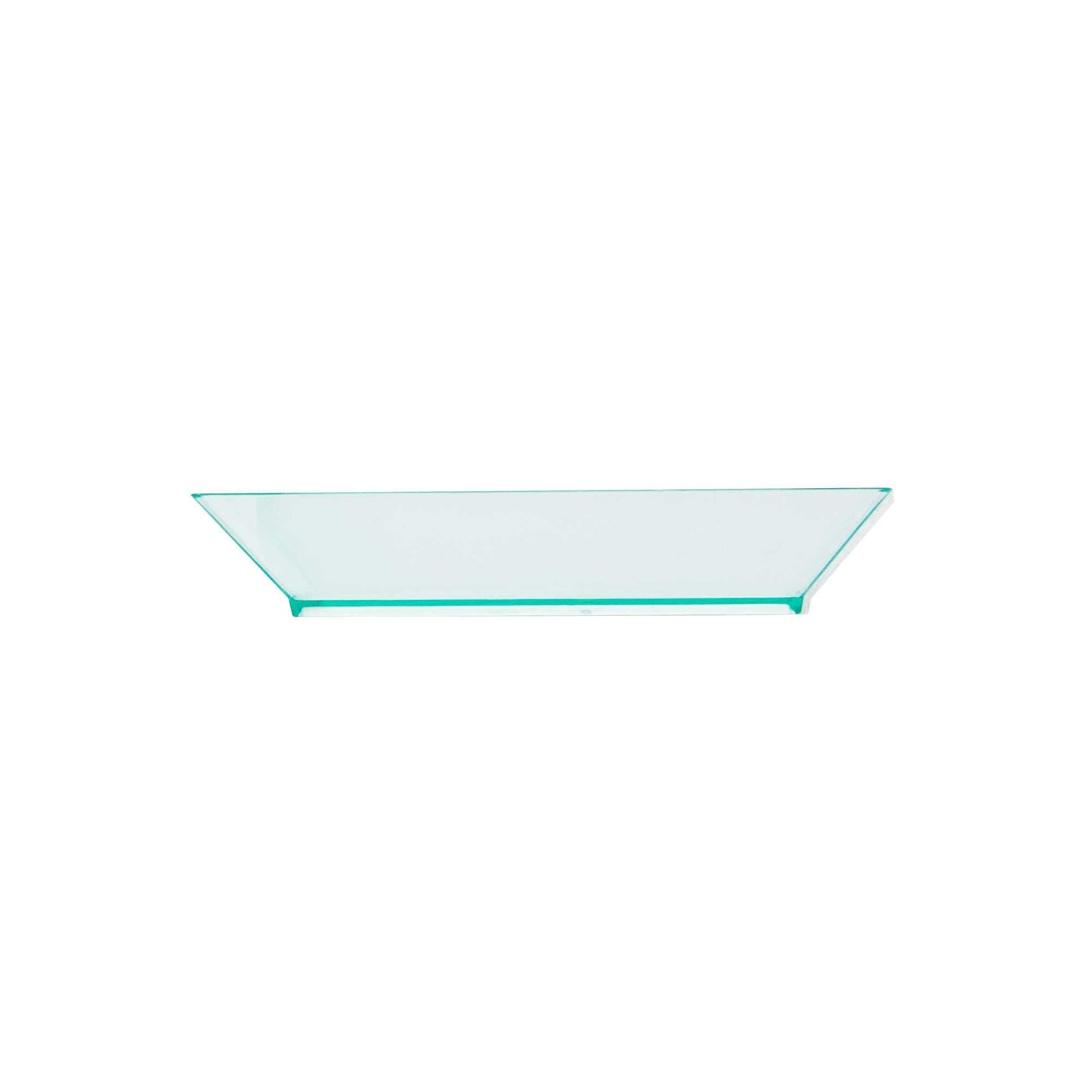 Mini Serve Square Seagreen Plastic Small Modern Plate - 4" x 4" x 1/2" - 20 count box