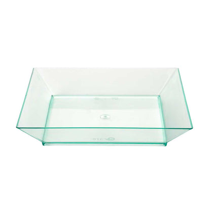 Mini Serve Square Seagreen Plastic Small Modern Plate - 4" x 4" x 1/2" - 20 count box