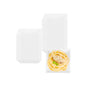 Mini Serve Square White Plastic Small Modern Plate - 4" x 4" x 1/2" - 100 count box