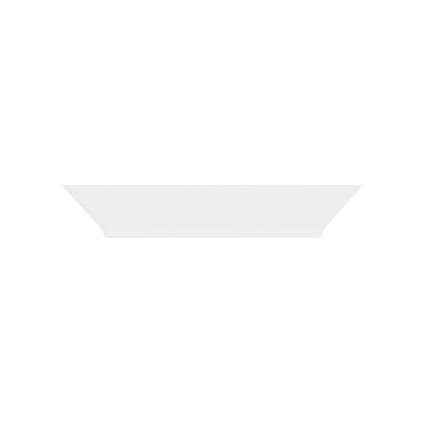 Mini Serve Square White Plastic Small Modern Plate - 4" x 4" x 1/2" - 20 count box