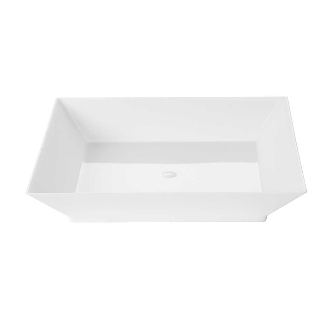 Mini Serve Square White Plastic Small Modern Plate - 4" x 4" x 1/2" - 20 count box