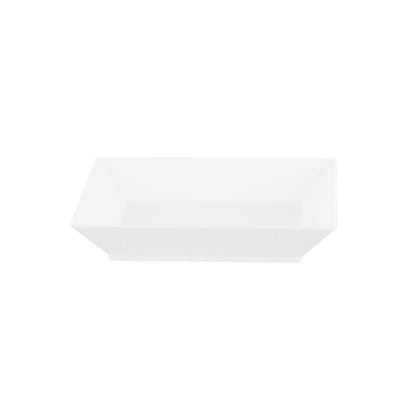 Mini Serve Square White Plastic Small Modern Plate - 4" x 4" x 1/2" - 100 count box