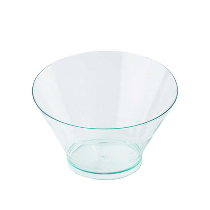 Mini Serve 5 oz Round Seagreen Plastic Small Incline Bowl - 3 3/4" x 3 3/4" x 2 1/2" - 100 count box