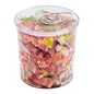 Mini Serve 4 oz Round Clear Plastic Tin Can - with Lid - 2 1/2" x 2 1/2" x 2 3/4" - 100 count box